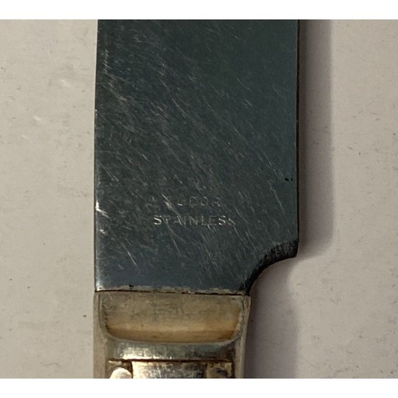 Lot of 4 Oneida Community Tudor Silver Plate Knives & 1 Spreader Floral Pattern - Picture 6 of 10